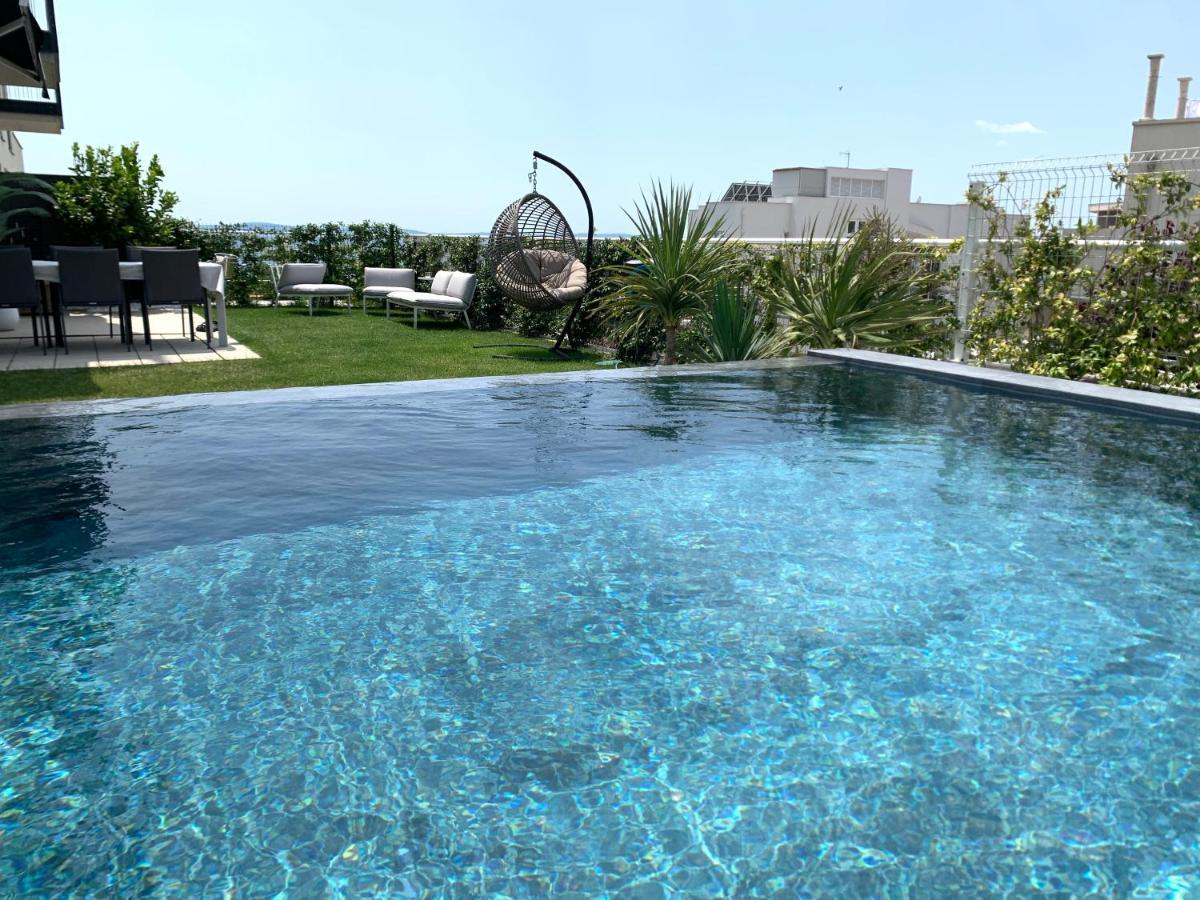 New Luxury Apartment With Private Heated Pool And Amazing Terrace With Seaview Split Exterior photo